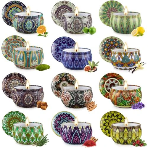 Coffret Bougies Parfumées, Cadeau Noël, Fêtes, Anniversaire - Vue principale