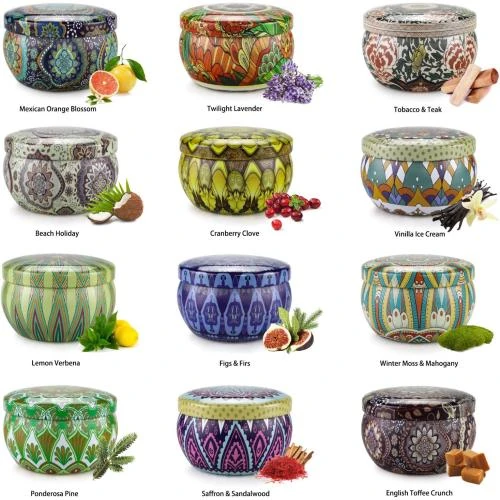 Détail de Coffret Bougies Parfumées, Cadeau Noël, Fêtes, Anniversaire