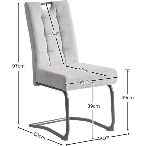 Zoom sur Chaises Salle à Manger Sofia, Lot 2, Jaune Moutarde