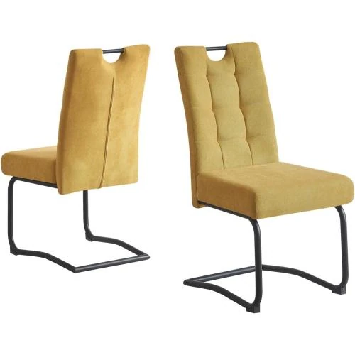 Chaises Salle à Manger Sofia, Lot 2, Jaune Moutarde - Vue principale