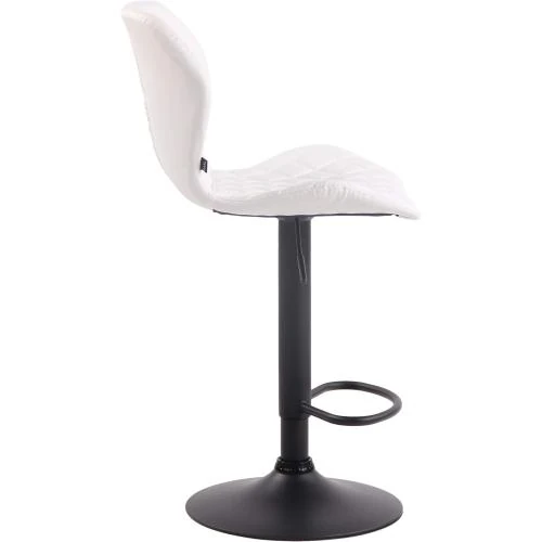 Zoom sur Tabourets Bar Cork Similicuir Blanc, Pivotants 360°