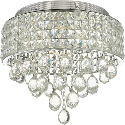 Zoom sur Lustre Cristal Moderne Élégant 6 Lumières G9 pour Salon