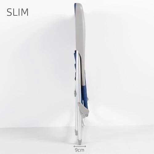 Zoom sur Chaise Plage Pliable AKTIVE, Plastique Aluminium, Bleu