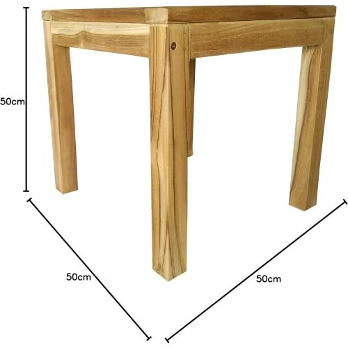 Zoom sur Table de Jardin Teck Massif Ambiente Home, Élégante