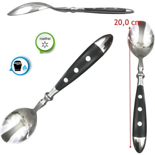 Zoom sur Lot 6 cuillères soupe Bistro, collection Kerafactum