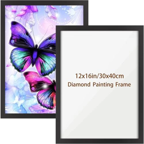 Cadre Noir 30x40cm, 2 Paquets Diamond Painting - Vue principale