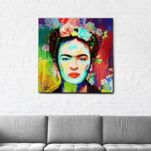 Zoom sur Tableau Frida sur Toile Prêt à Accrocher - Déco Moderne Maison