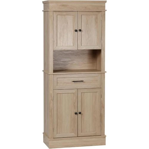 Buffet Cuisine Armoire Multi Rangements Chêne Clair - Vue principale