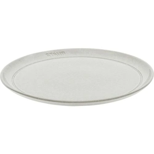 Assiette plate céramique émaillée truffe blanche STAUB - Vue principale