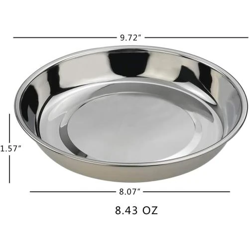 Détail de Fosly, 4 plats service ronds en acier inoxydable