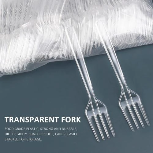 Zoom sur Fourchettes transparentes réutilisables, lot de 50 unités