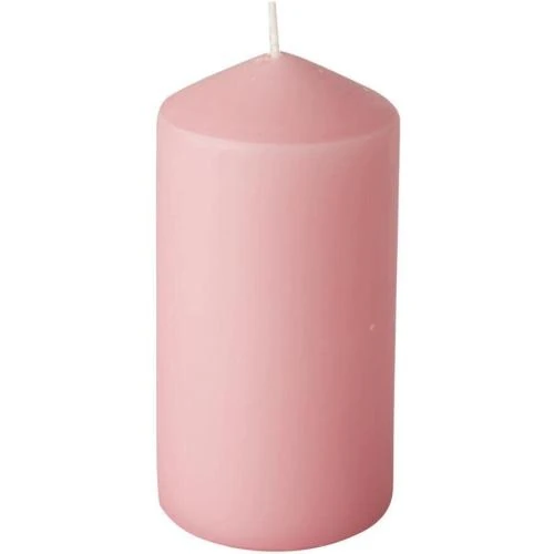 Détail de Bougies piliers PAPSTAR, Vieux Rose, 8 pièces