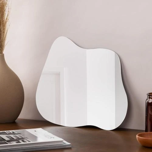 Détail de Miroir mural sans cadre Navaris, décoration intérieure wavy