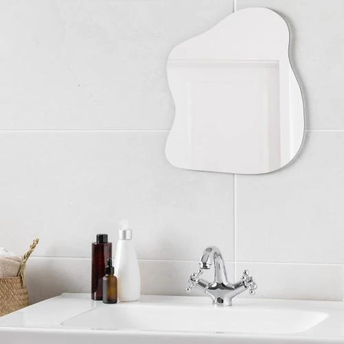 Zoom sur Miroir mural sans cadre Navaris, décoration intérieure wavy