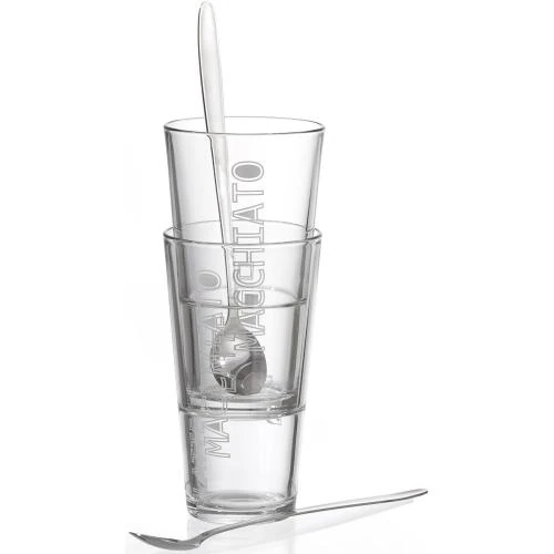 Détail de Ritzenhoff Breker Latte Macchiato Lena, Lot 2 Verres, Cuillères