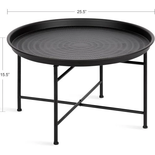 Détail de Table basse moderne Kate and Laurel, design sophistiqué, noir