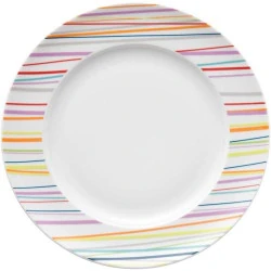 Assiette Plate Thomas Sunny Day, Porcelaine Rayures Multicolores