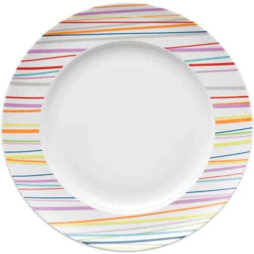 Assiette Plate Thomas Sunny Day, Porcelaine Rayures Multicolores - Vue principale