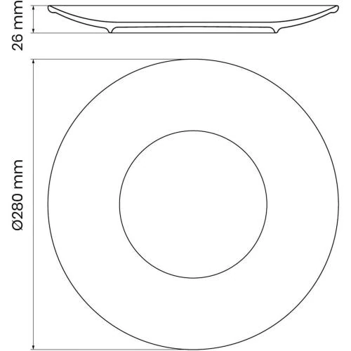 Détail de Assiettes Plates Rondes Porcelaine Blanche Rustico 6pcs