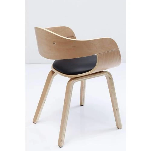 Zoom sur Chaise Costa Kare Design, Marron Noir, Aspect Cuir