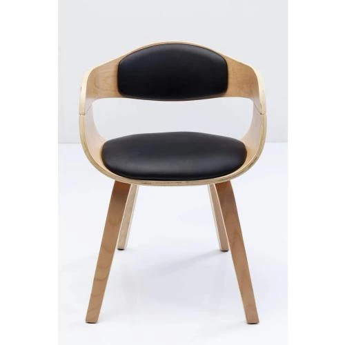 Détail de Chaise Costa Kare Design, Marron Noir, Aspect Cuir