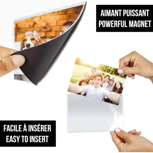 Détail de Cadre Photo Magnétique Frigo Lot de 10 Kalixo, A6