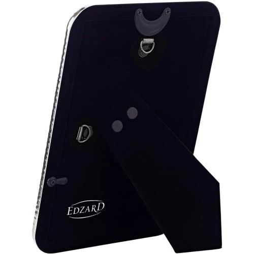 Zoom sur Cadre photo Amalfi argenté, design martelé, anti-ternissement