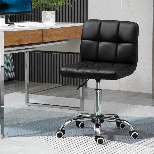 Détail de Chaise de Bureau Design Noir, Ergonomique, Pivotante 360