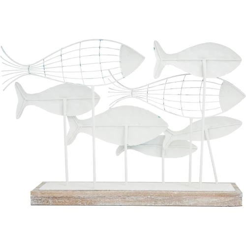 Zoom sur Sculpture Fer Bleu Deco 79, Élégance Moderne