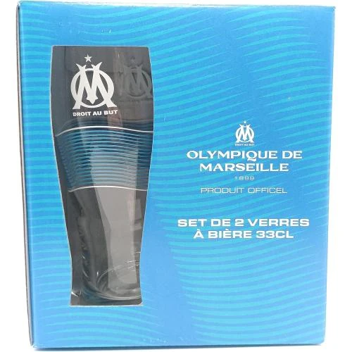 Verres à bière Olympique de Marseille, Set 2 pièces - Vue principale