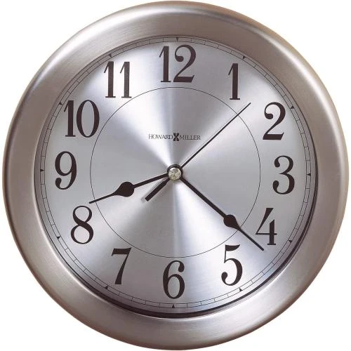 Horloge Murale Poissons Howard Miller, Nickel Brosse, Moderne - Vue principale