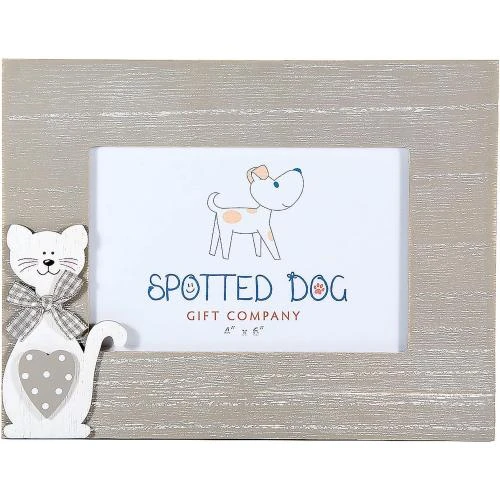 Cadre Photo Bois Spotted Dog Gift Company Chat Gris - Vue principale