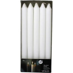 Bougies Blanches Classiques, 10 pièces, 8 heures, Anti-goutte
