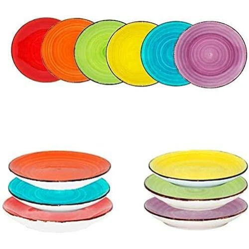 Assiettes dessert maritimes DRULINE, lot de 6 - Vue principale