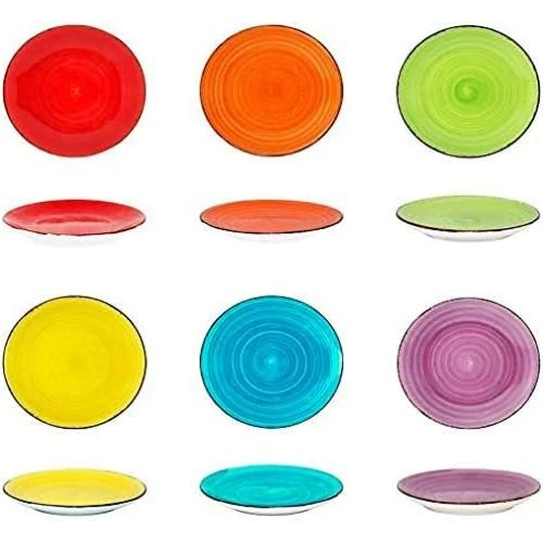 Détail de Assiettes dessert maritimes DRULINE, lot de 6