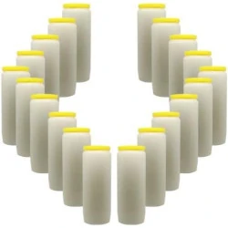 Bougies neuvaines blanches 20 pièces, Decocentrum, végétales