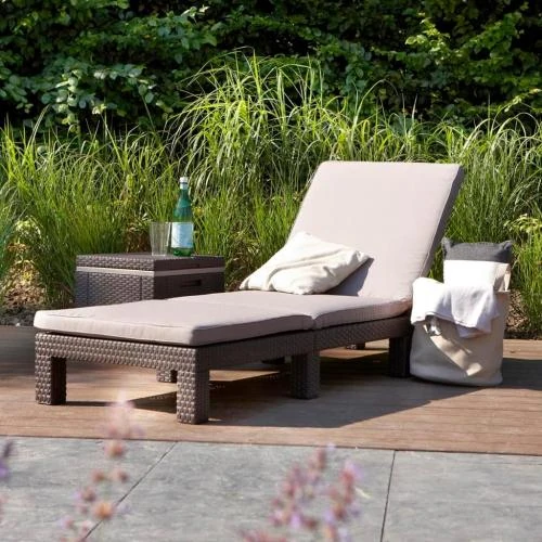 Détail de Chaise Longue Daytona SL Keter, Marron, Confort Extérieur