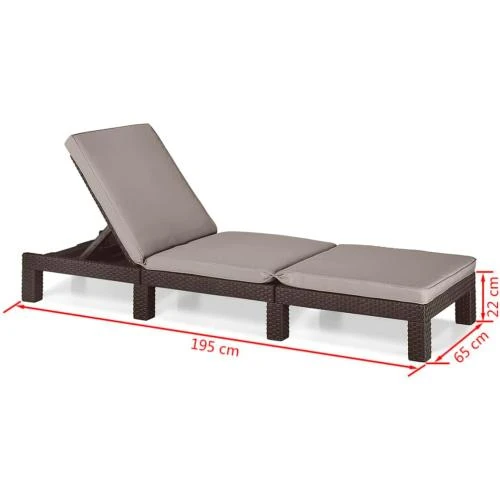 Zoom sur Chaise Longue Daytona SL Keter, Marron, Confort Extérieur
