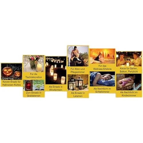 Zoom sur Bougie funéraire LED NECESITAS, qualité supérieure, longue durée