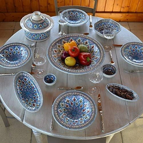 Zoom sur Assiettes YODECO turquoise, lot de 6, design élégant