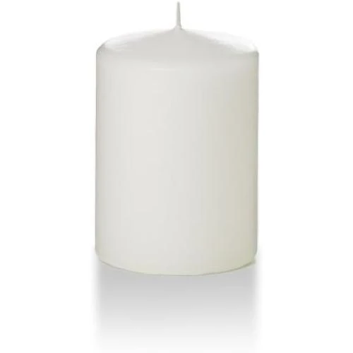 Bougies cylindriques blanches Yummi, lot de 3, 40 heures - Vue principale