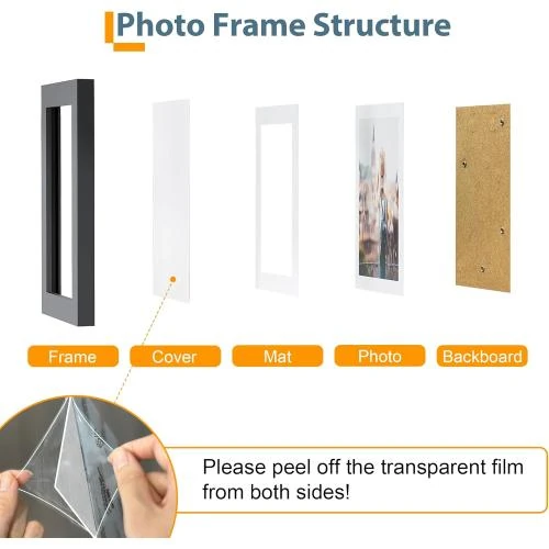 Zoom sur Cadre Photo Bontec 20x25cm, Classique, Affichage Horizontal, Vertical