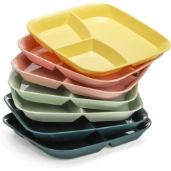 Assiettes divisées incassables Nicunom, 3 compartiments, réutilisables