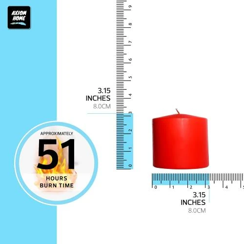 Détail de Bougies piliers non parfumées, 6 unités, longue durée