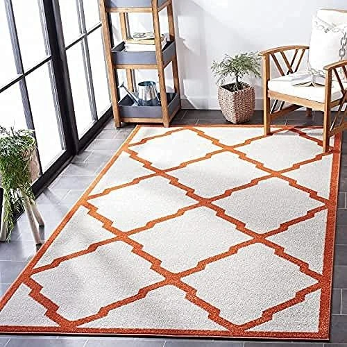 Tapis de Salon Rectangulaire Safavieh Lila Beige Bleu Polypropylène - Vue principale