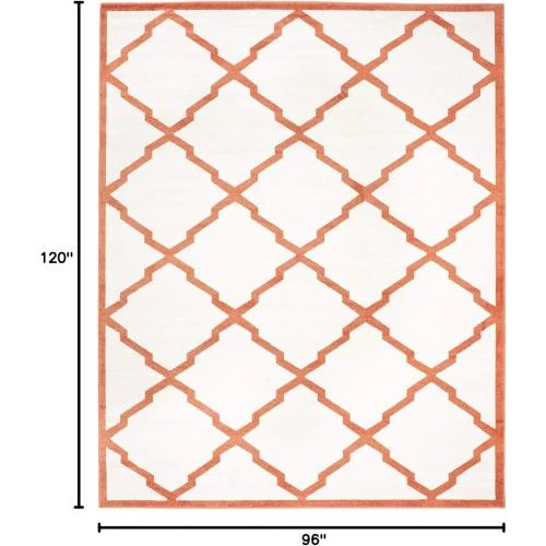 Détail de Tapis de Salon Rectangulaire Safavieh Lila Beige Bleu Polypropylène