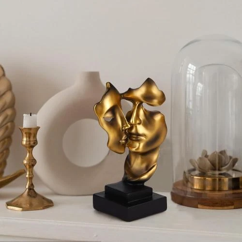 Zoom sur Sculpture Moderne en Résine pour Décoration Intérieure Salon Ornement