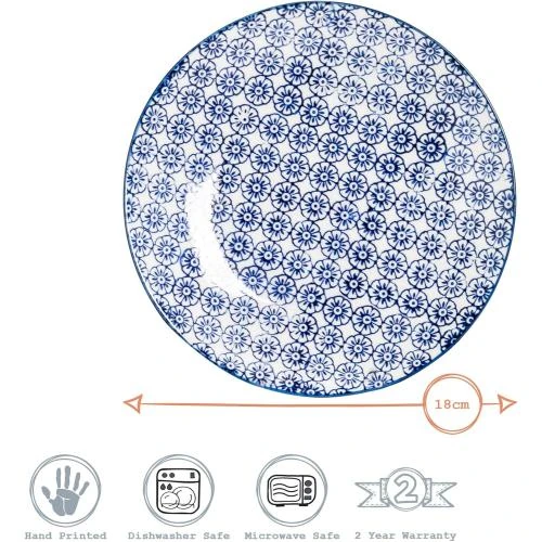 Zoom sur Assiettes à gâteau Nicola Spring, motifs variés, lot 6