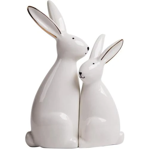 HAUCOZE Statue Lapin Décor Moderne, Figurine Céramique - Vue principale