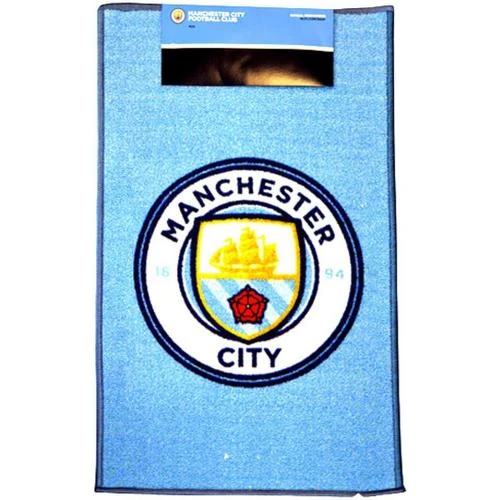 Détail de Tapis imprimé écusson officiel Manchester City FC